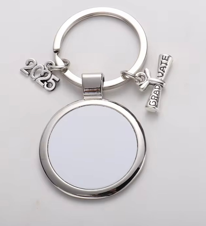 Sublimation Blank Graduation 2025 keychain