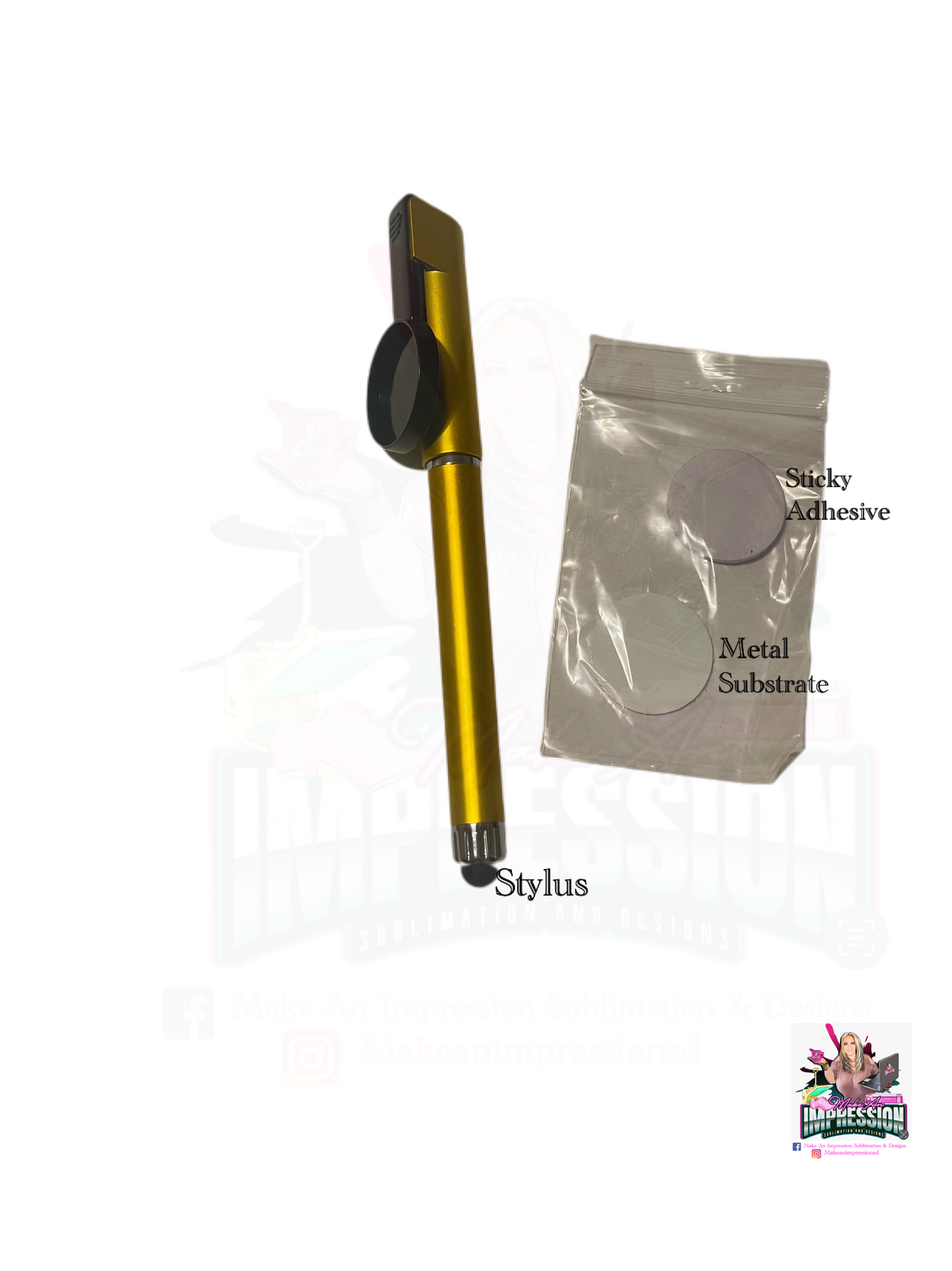 Sublimation Blank Ball Pen w/Stylus