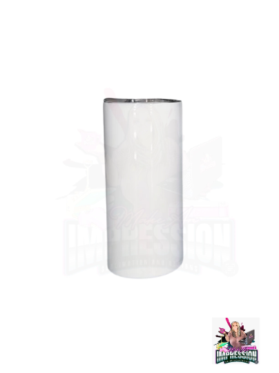 Sublimation 15oz Blank Straight Tumbler w/2 Straws and Rubber Bottom
