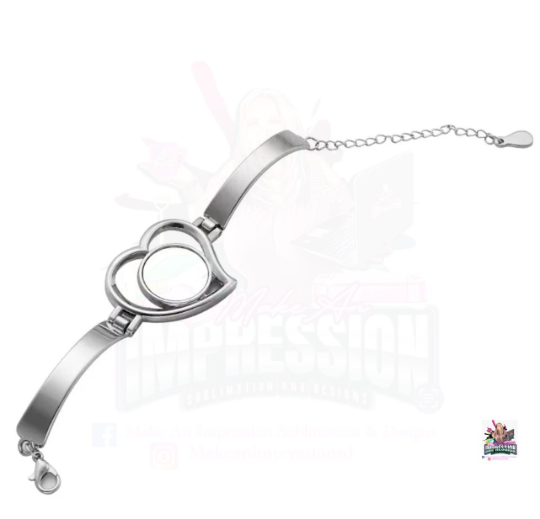 Sublimation Blank Heart Bracelet