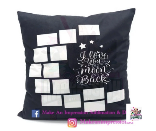 Sublimation blank Pillow Cover I Love You to the Moon and back