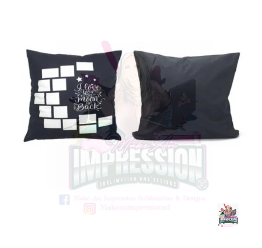 Sublimation blank Pillow Cover I Love You to the Moon and back