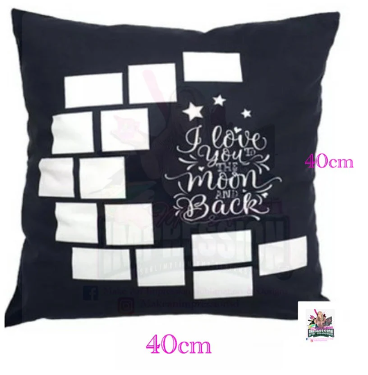 Sublimation blank Pillow Cover I Love You to the Moon and back