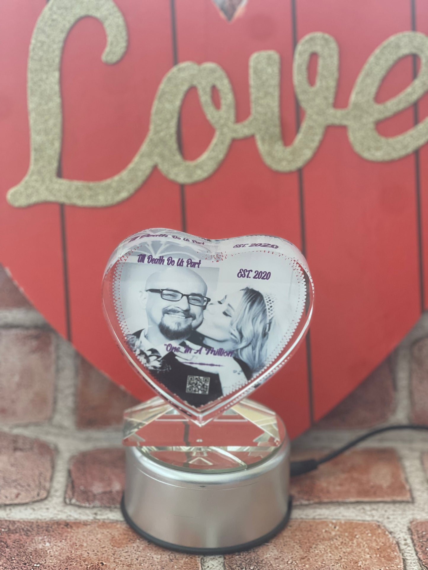 Sublimation Blank Heart Photo Crystal