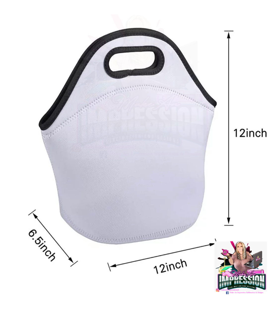 Sublimation Blank Neoprene Lunch Tote