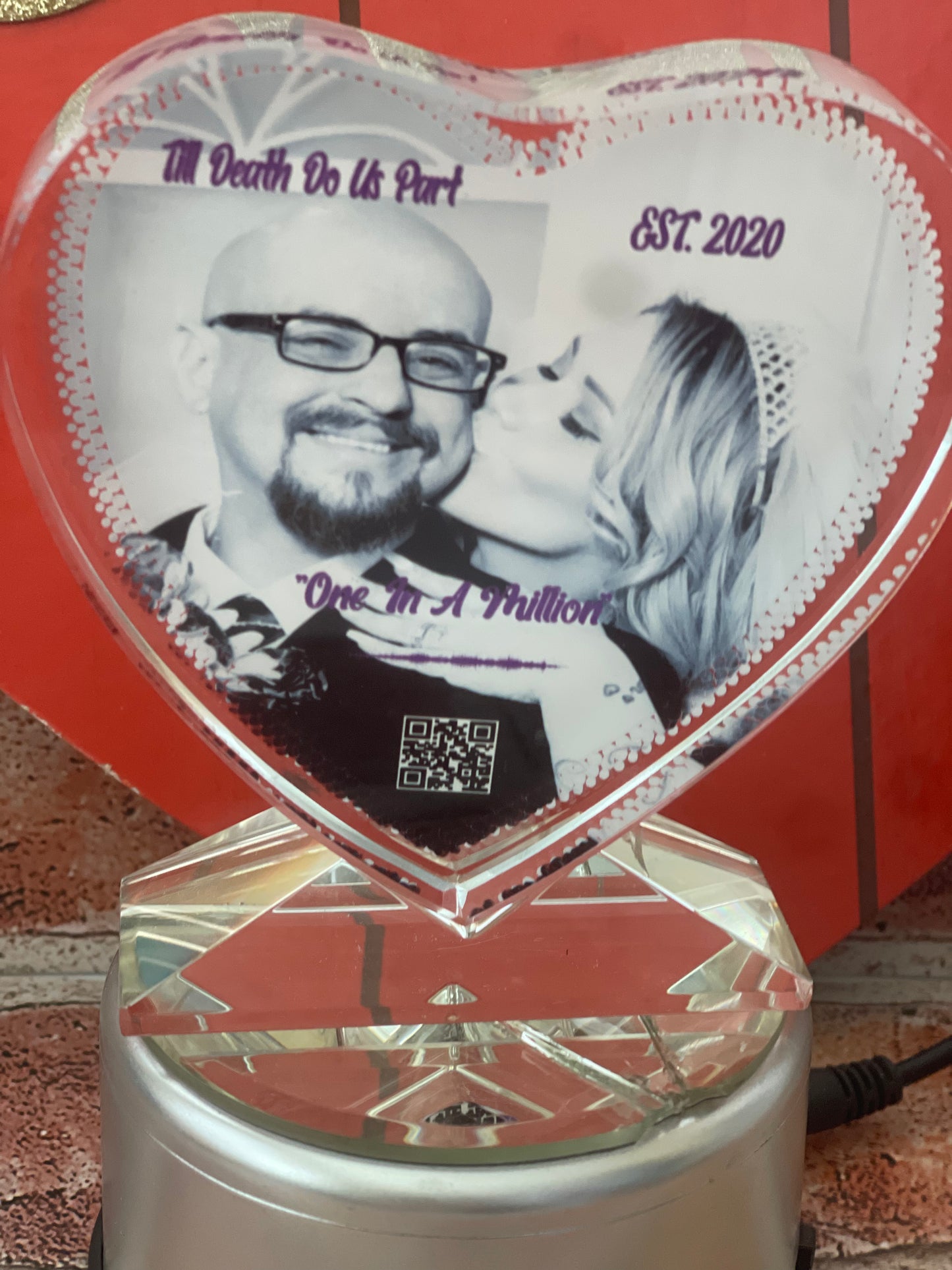 Sublimation Blank Heart Photo Crystal