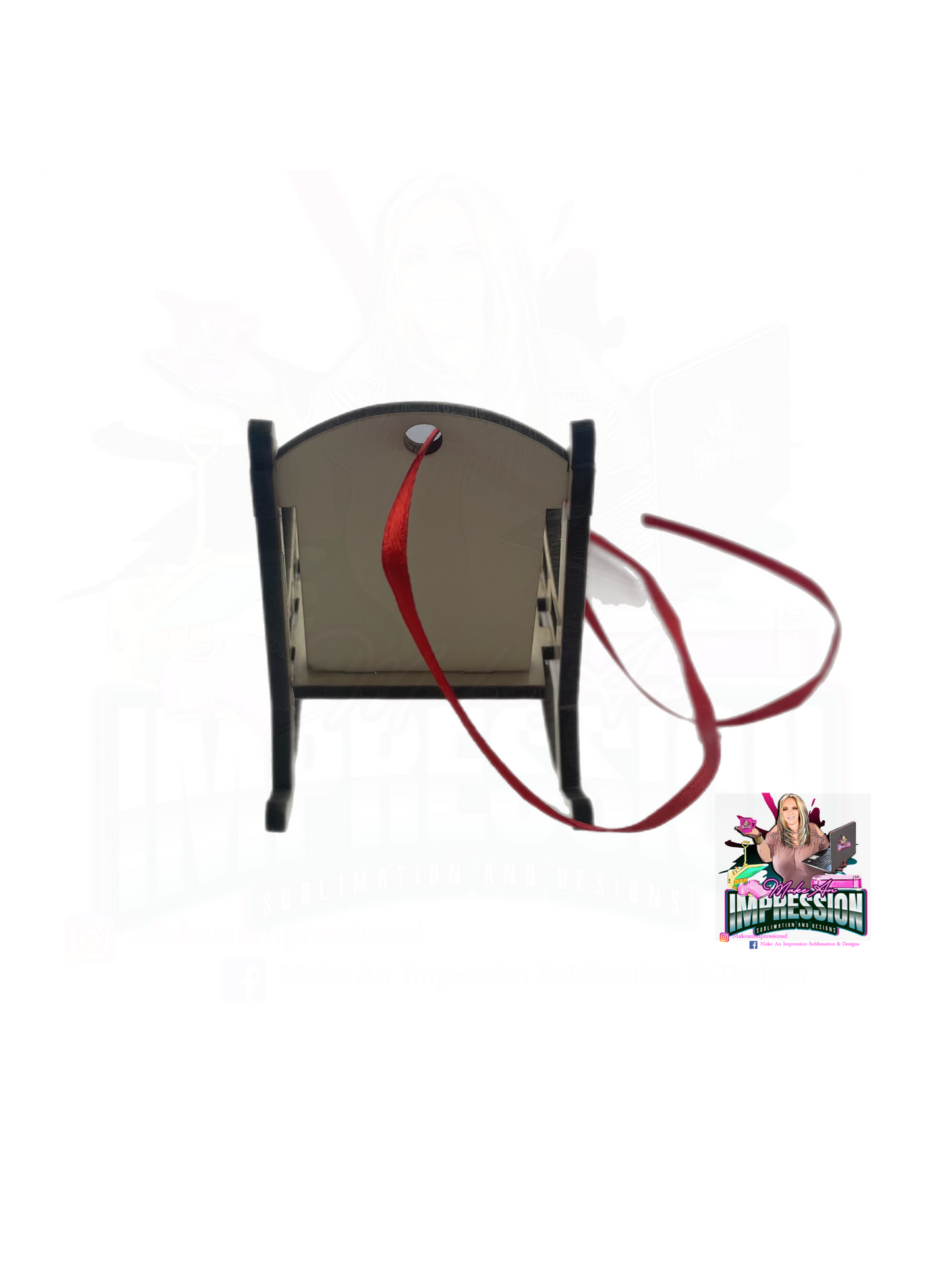 Sublimation Blank Memorial Rocking Chair Ornament