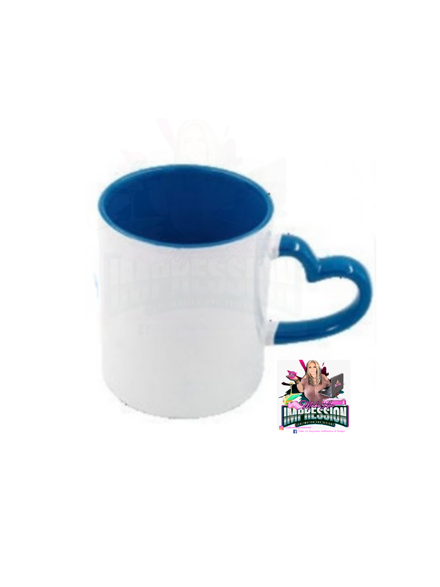 Sublimation Blank Heart Handle Ceramic 11oz Mug