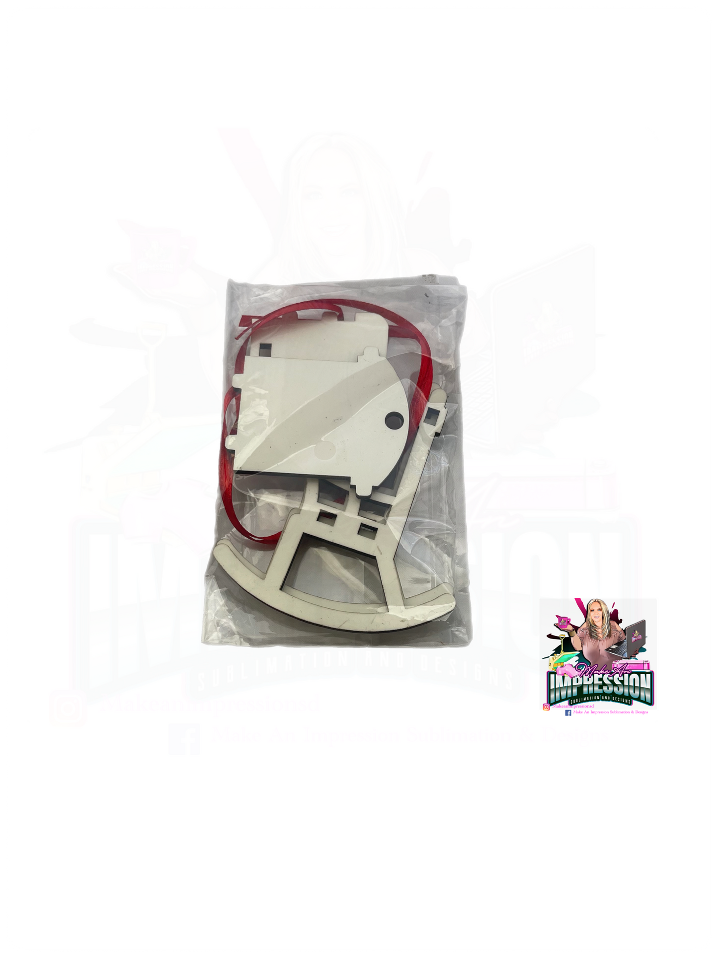 Sublimation Blank Memorial Rocking Chair Ornament