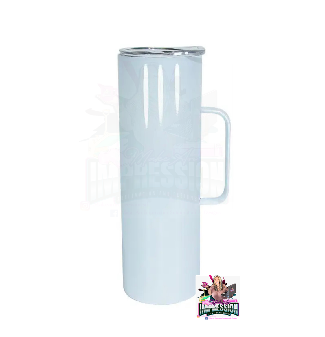Sublimation Blank 20 oz Straight Tumbler with Handle