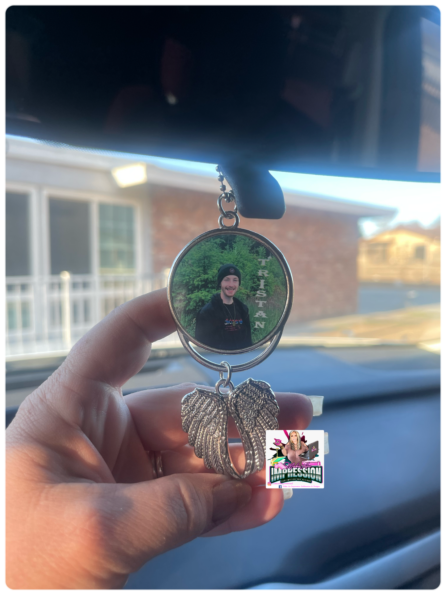 Custom Angel Wings Rear View Mirror Hanger