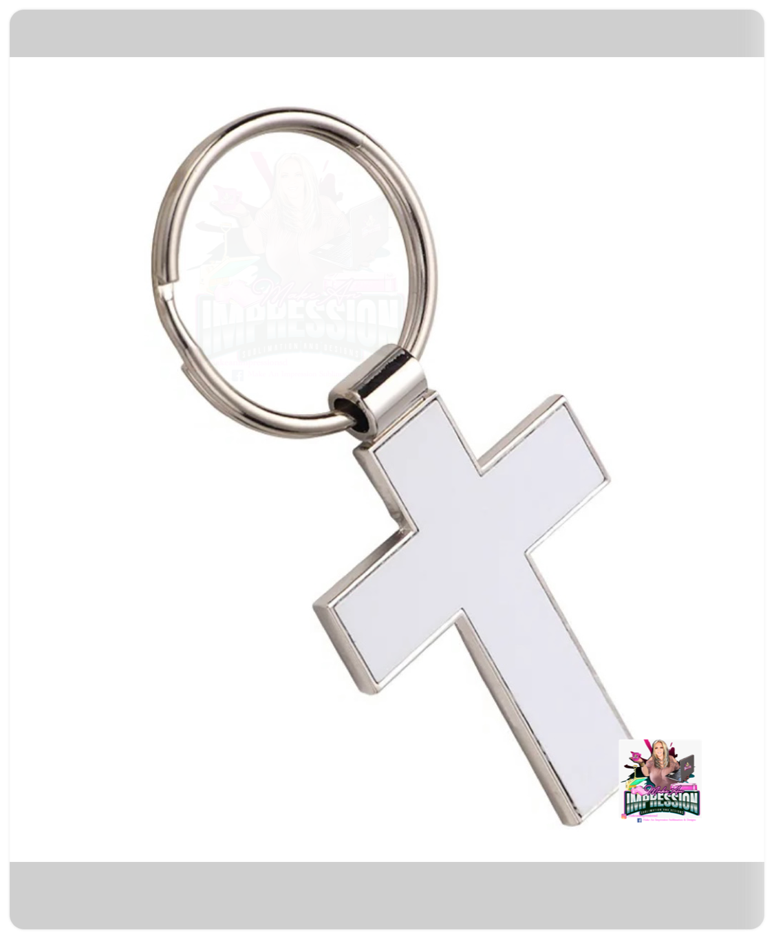 Sublimation Blank Cross Keychain