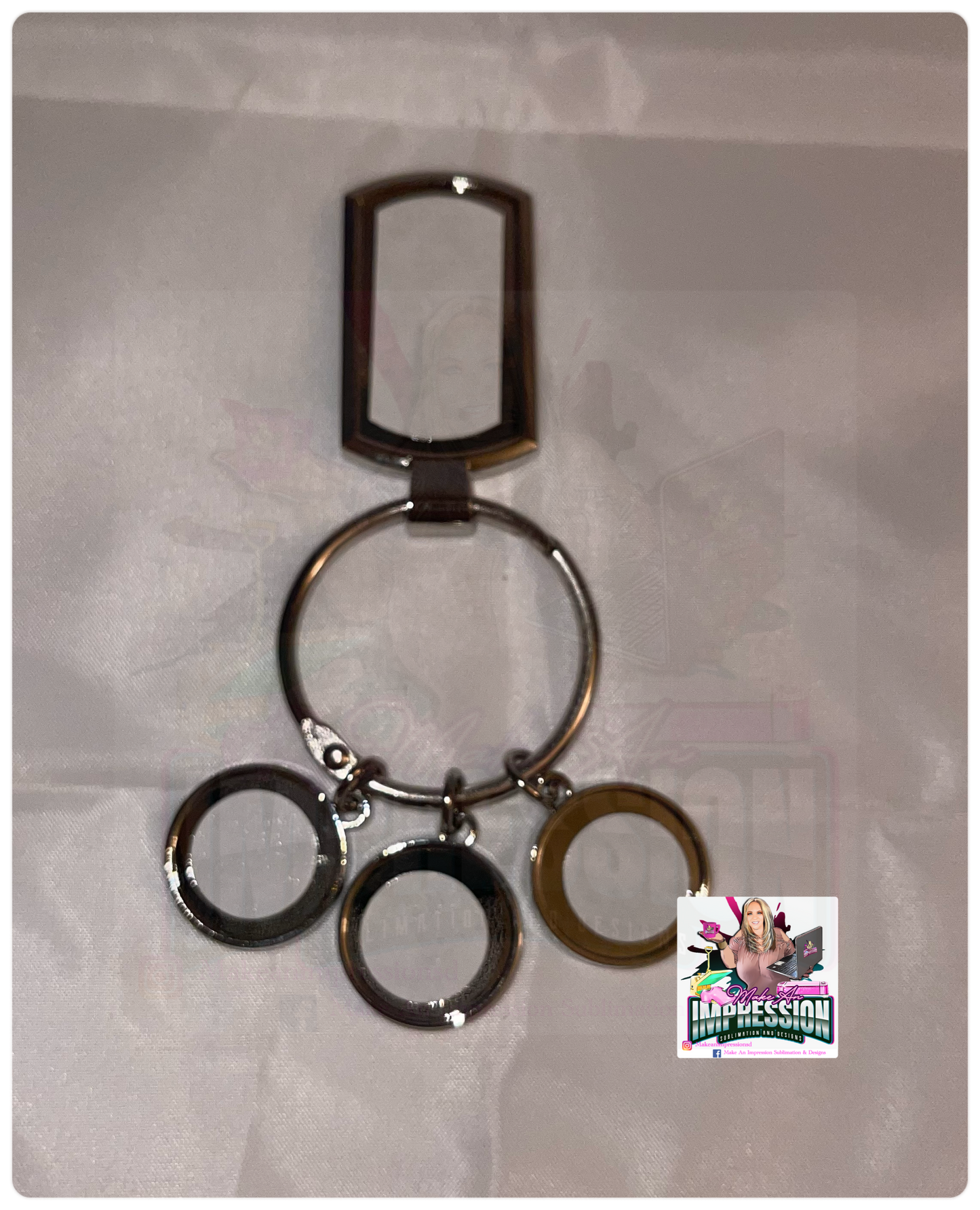 Sublimation Blank Charm Keychain (4 Charms)