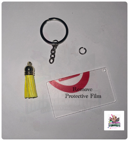 Sublimation or Vinyl Acrylic Transparent Keychain (12ct)