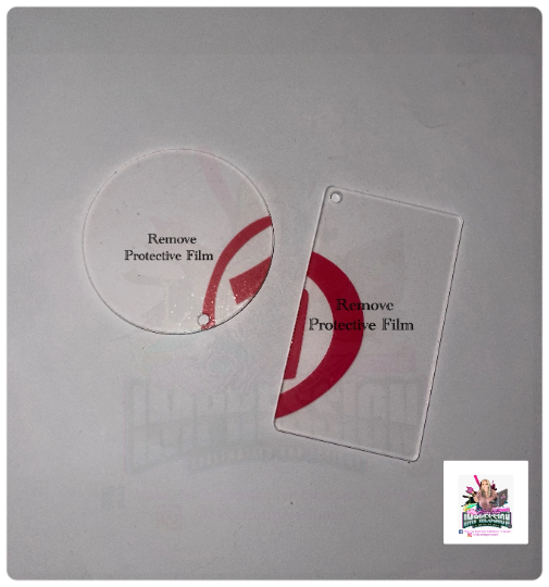 Sublimation or Vinyl Acrylic Transparent Keychain (12ct)