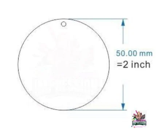Sublimation or Vinyl Acrylic Transparent Keychain (12ct)