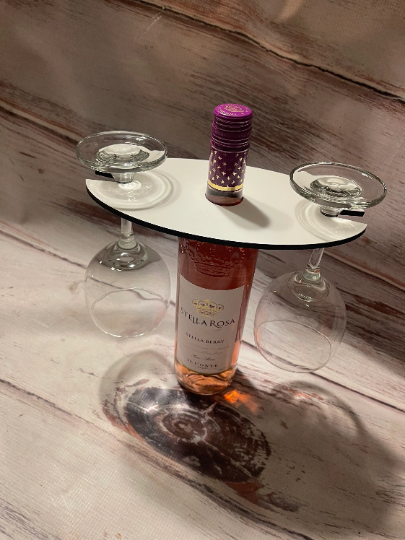 Sublimation Blank MDF Wood Oval Wine Glass Holder