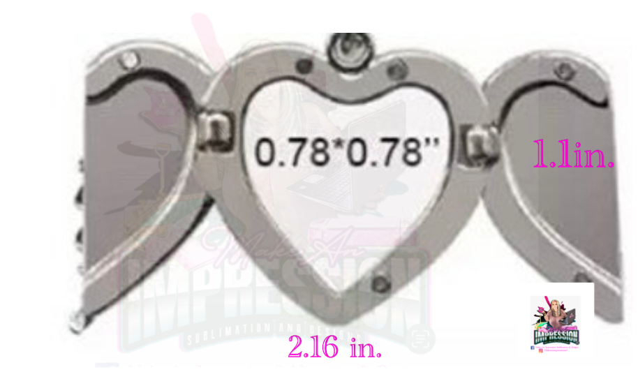 Sublimation Blank Necklace Memorial Heart Wings Locket