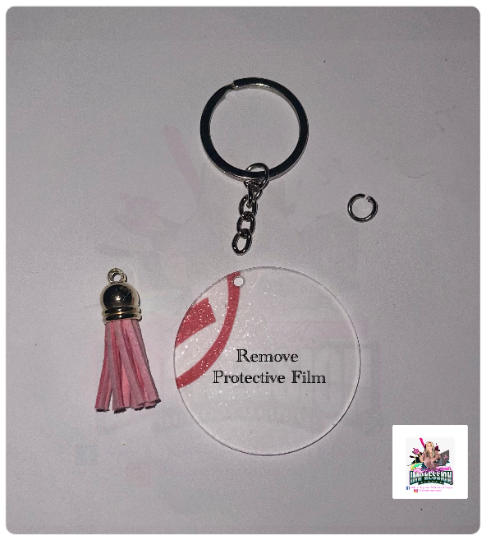 Sublimation or Vinyl Acrylic Transparent Keychain (12ct)